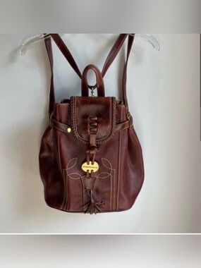 Rinbow Duck Leather Backpack Purse Rustic Feel